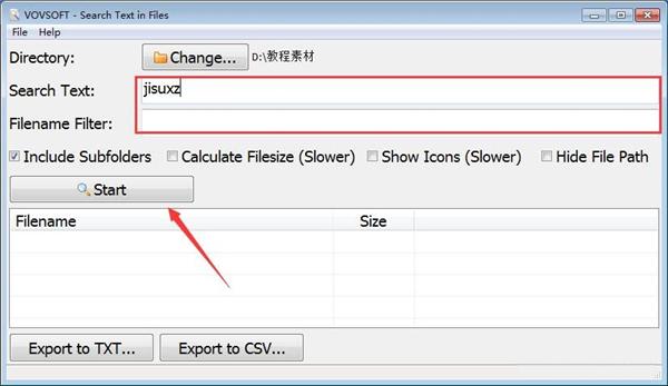 Search Text in Files