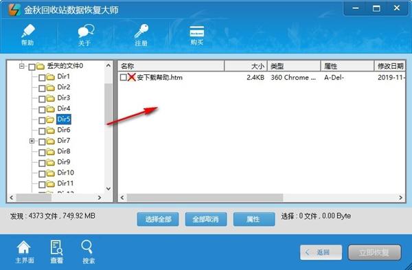 金秋回收站数据恢复大师