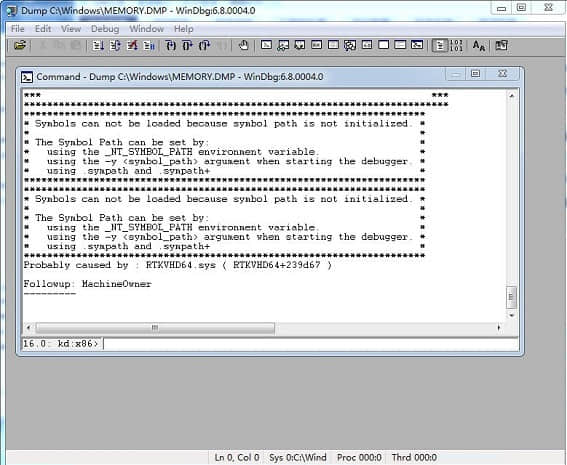 debugging tools for windows