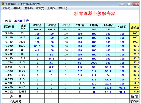 沥青混凝土级配专家