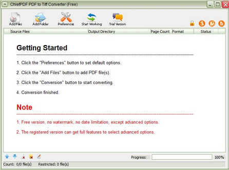 ChiefPDF PDF to Tiff Converter