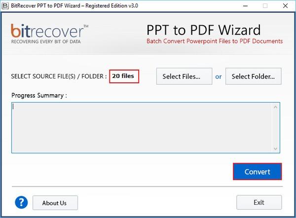 BitRecover PPT to PDF Wizard