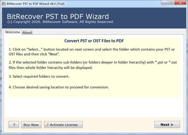 BitRecover PST to PDF Wizard