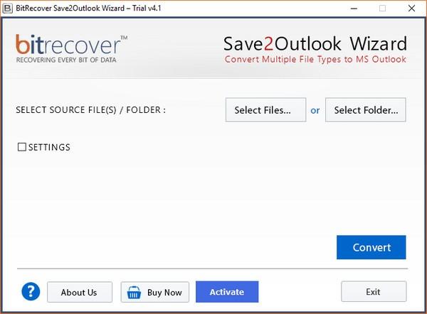 BitRecover Save2Outlook Wizard