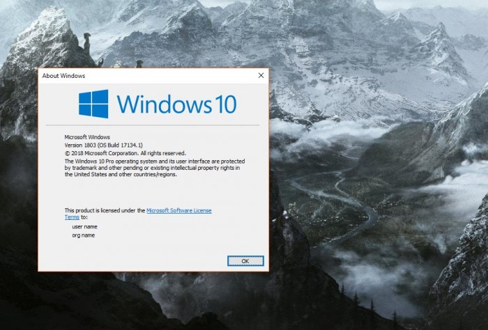 Windows 10 April 2018更新出现错误 或于明天推出补丁修复