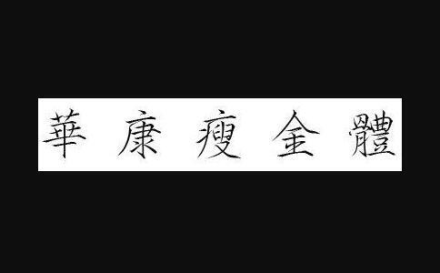 瘦金体字体