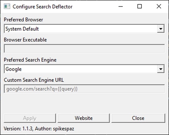 Search Deflector
