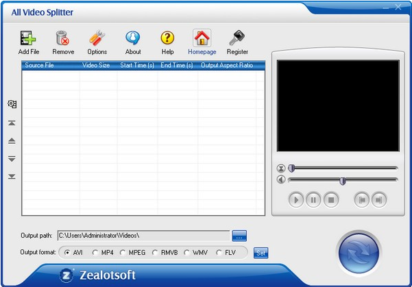 Zealot All Video Splitter