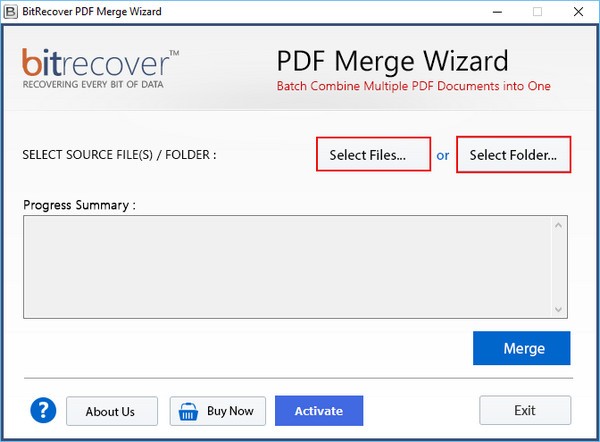 BitRecover PDF Merge Wizard