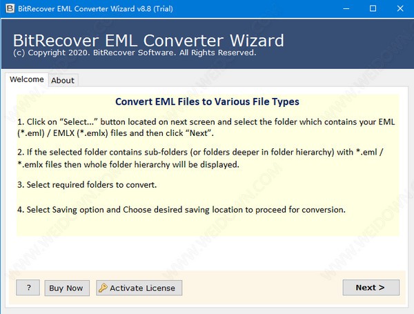 BitRecover EML Converter Wizard