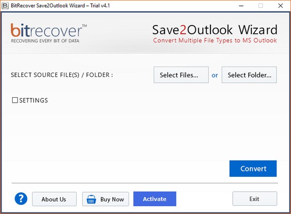 BitRecover Save2Outlook Wizard
