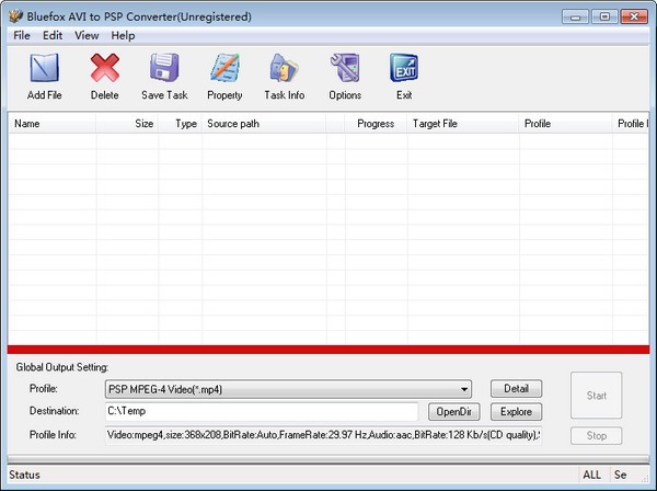 Bluefox AVI to PSP Converter