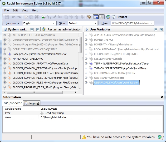 Rapid Environment Editor (RapidEE)