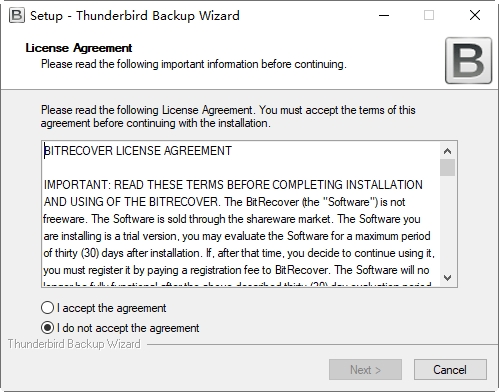 BitRecover Thunderbird Backup