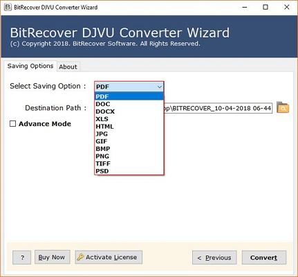 BitRecover DjVu Converter Wizard