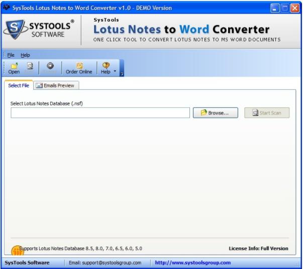 SysTools Lotus Notes to Word Converter