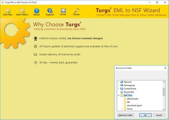 Turgs EML to NSF Wizard