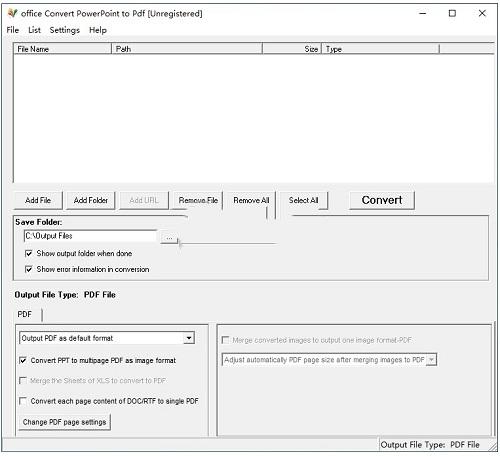 office Convert PowerPoint to Pdf