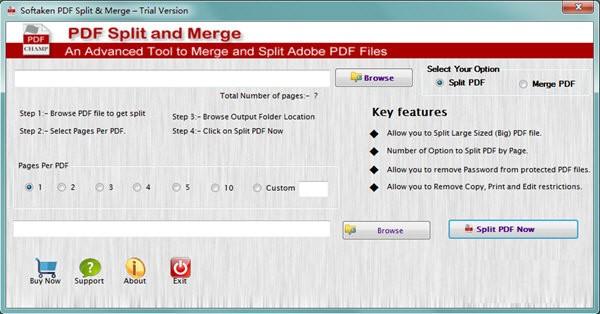 Softaken PDF Split Merge