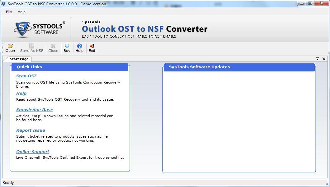 SysTools Outlook OST to NSF Converter