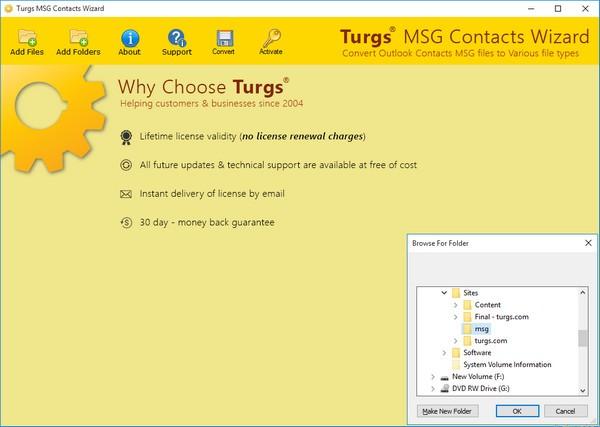Turgs MSG Contacts Wizard