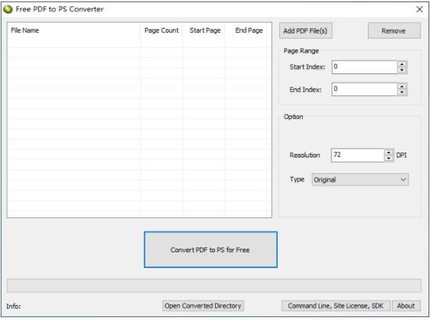 LotApps Free PDF to PS Converter