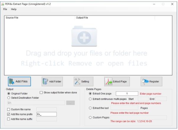 PDFdu Extract Page