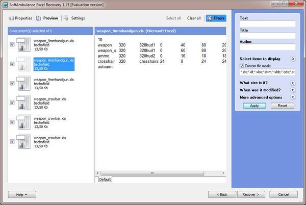 SoftAmbulance Excel Recovery