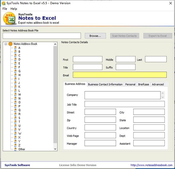 SysTools Notes to Excel Converter