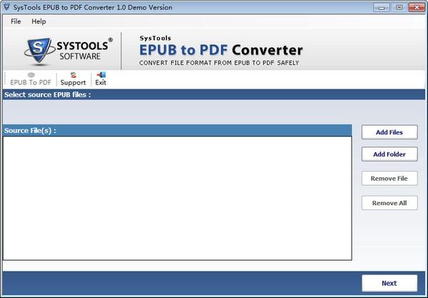 SysTools EPUB to PDF Converter