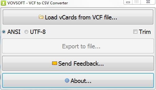 VovSoft vcf to CSV Converter