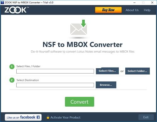 ZOOK NSF to MBOX Converter