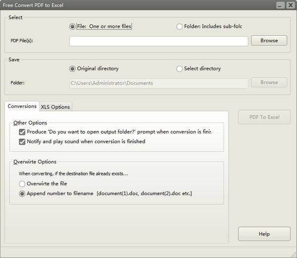 Free Convert PDF to Excel