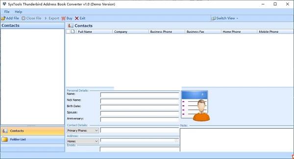 SysTools Thunderbird Address Book Converter