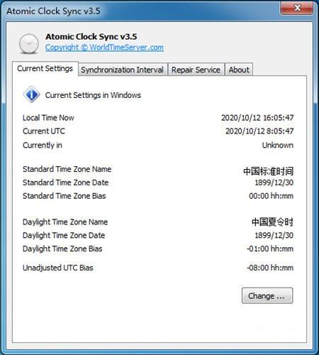Atomic Clock Sync