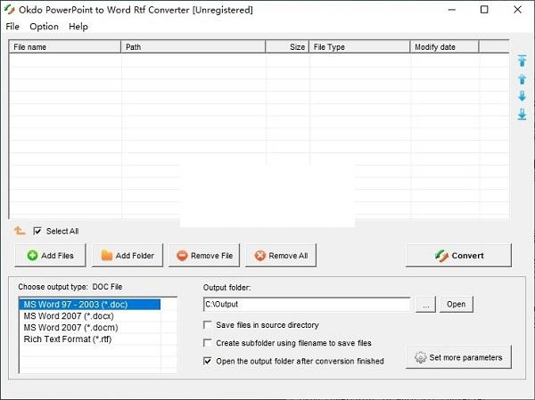 Okdo PowerPoint to Word Rtf Converter