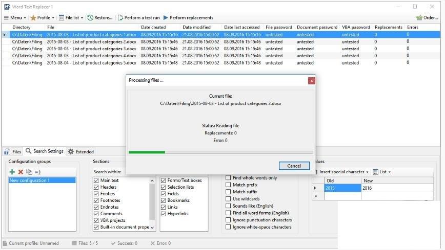 Word Text Replacer