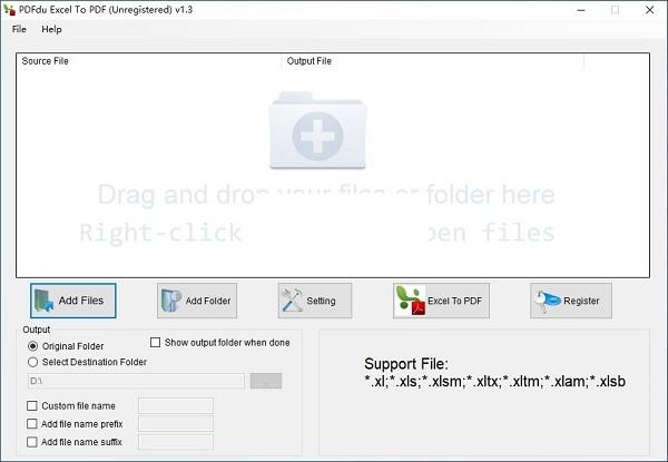 PDFdu Excel To PDF Converter