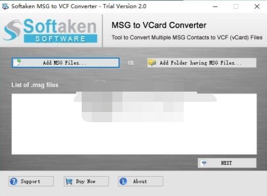 Softaken MSG to VCF Converter