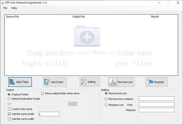 PDFdu Link Delete
