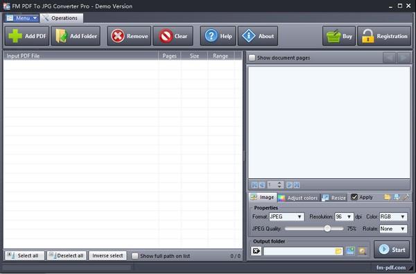FM PDF To JPG Converter Pro