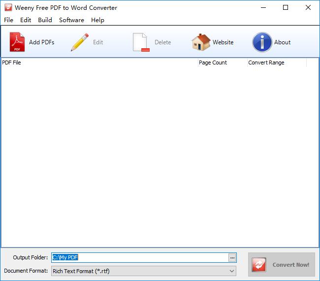 Weeny Free PDF to Word Converter