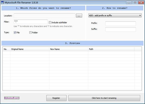 Mytoolsoft File Renamer