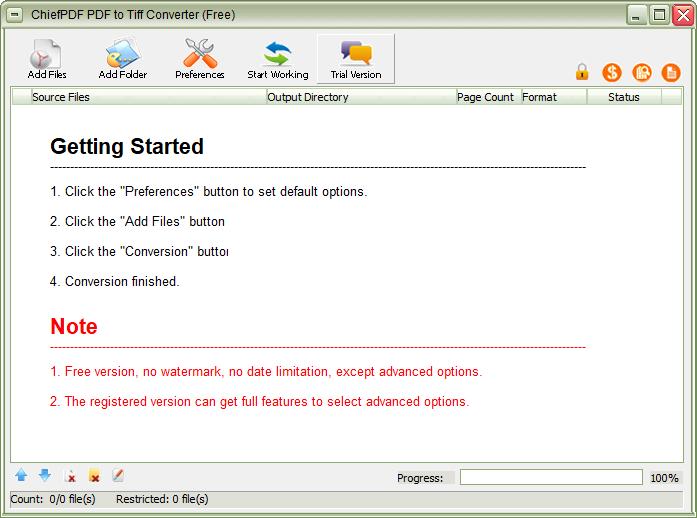ChiefPDF PDF to Tiff Converter