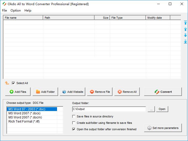 Okdo All to Word Converter Professional