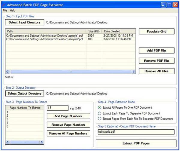 Advanced PDF Page Extractor